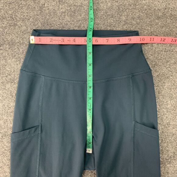 Zyia Active Hero Leggings Womens 4 Blue Slate Stretch Compression Side Pockets - Picture 5 of 13